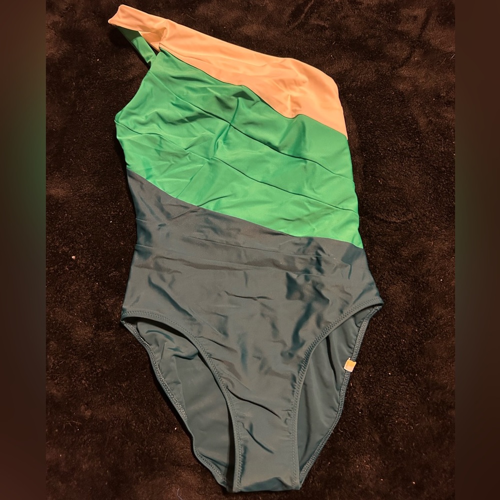 Summersalt Teal and Cream Swimsuit